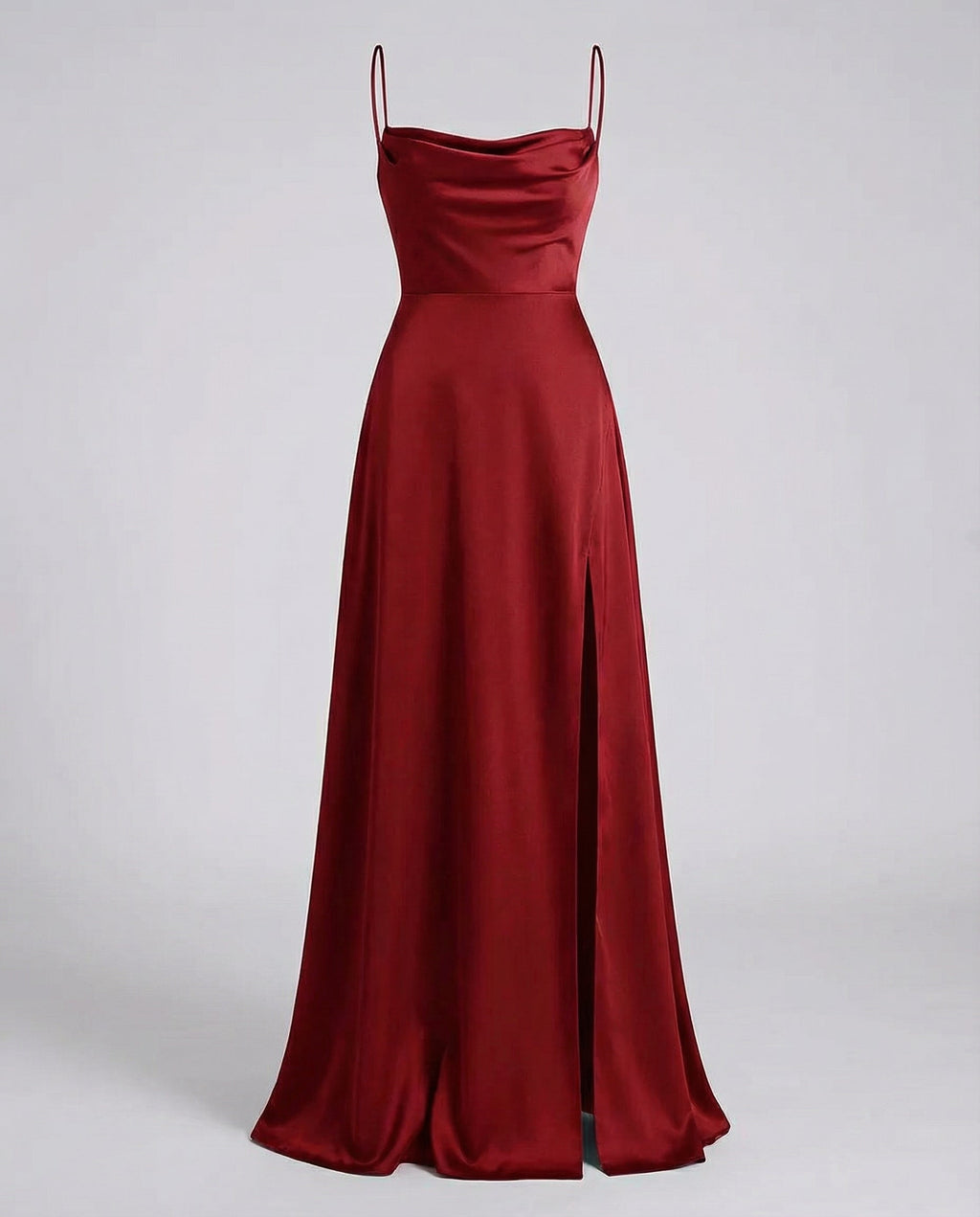 Red Blue Green Pink Brown White Black Maxi Dress for Women with Leg Split