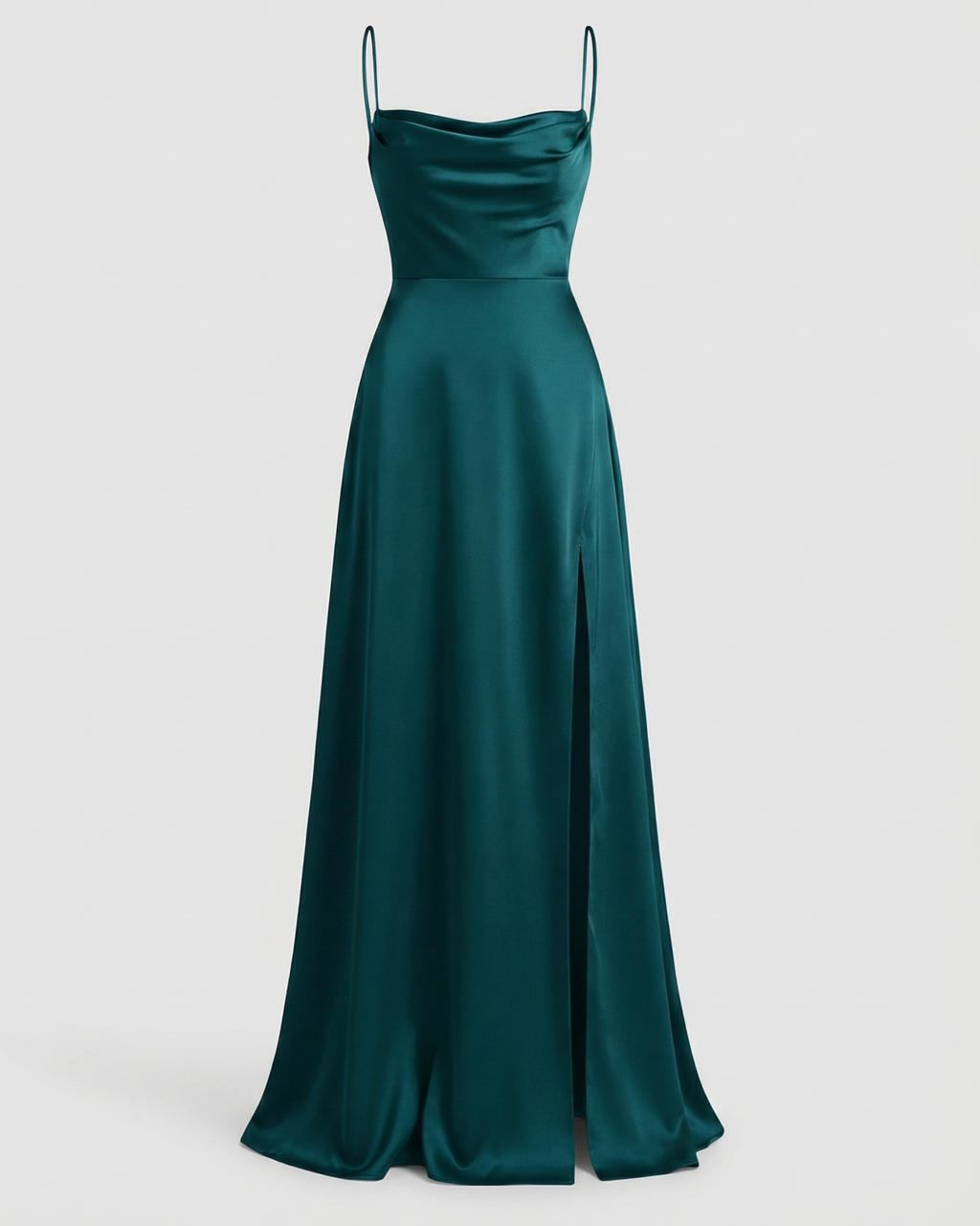 Red Blue Green Pink Brown White Black Maxi Dress for Women with Leg Split