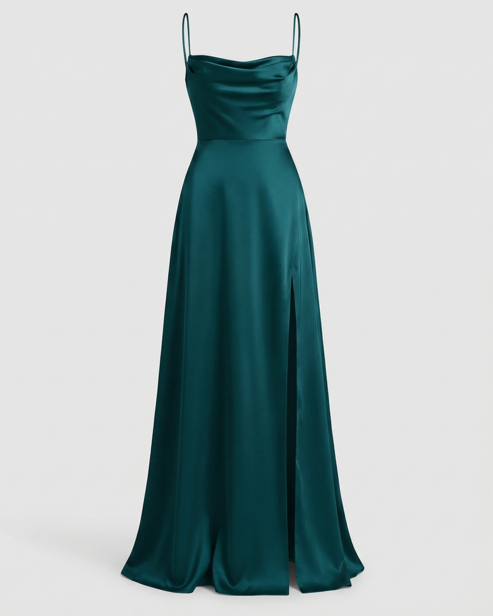 Red Blue Green Pink Brown White Black Maxi Dress for Women with Leg Split