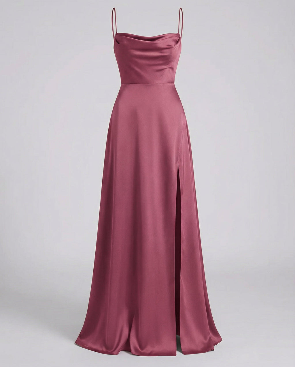 Red Blue Green Pink Brown White Black Maxi Dress for Women with Leg Split