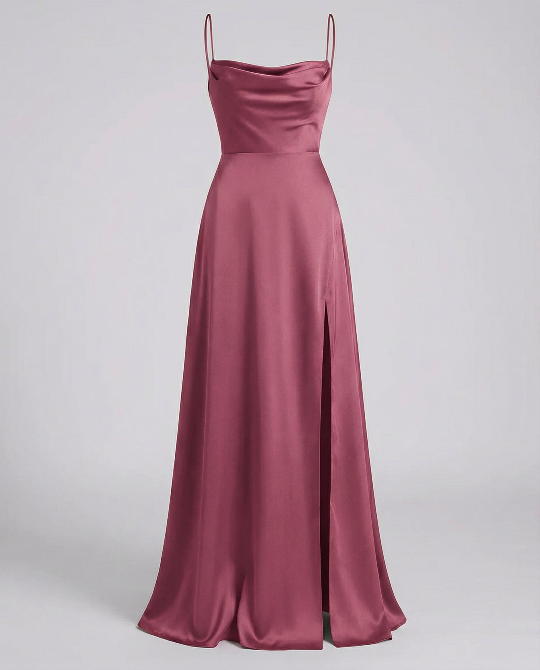 Red Blue Green Pink Brown White Black Maxi Dress for Women with Leg Split
