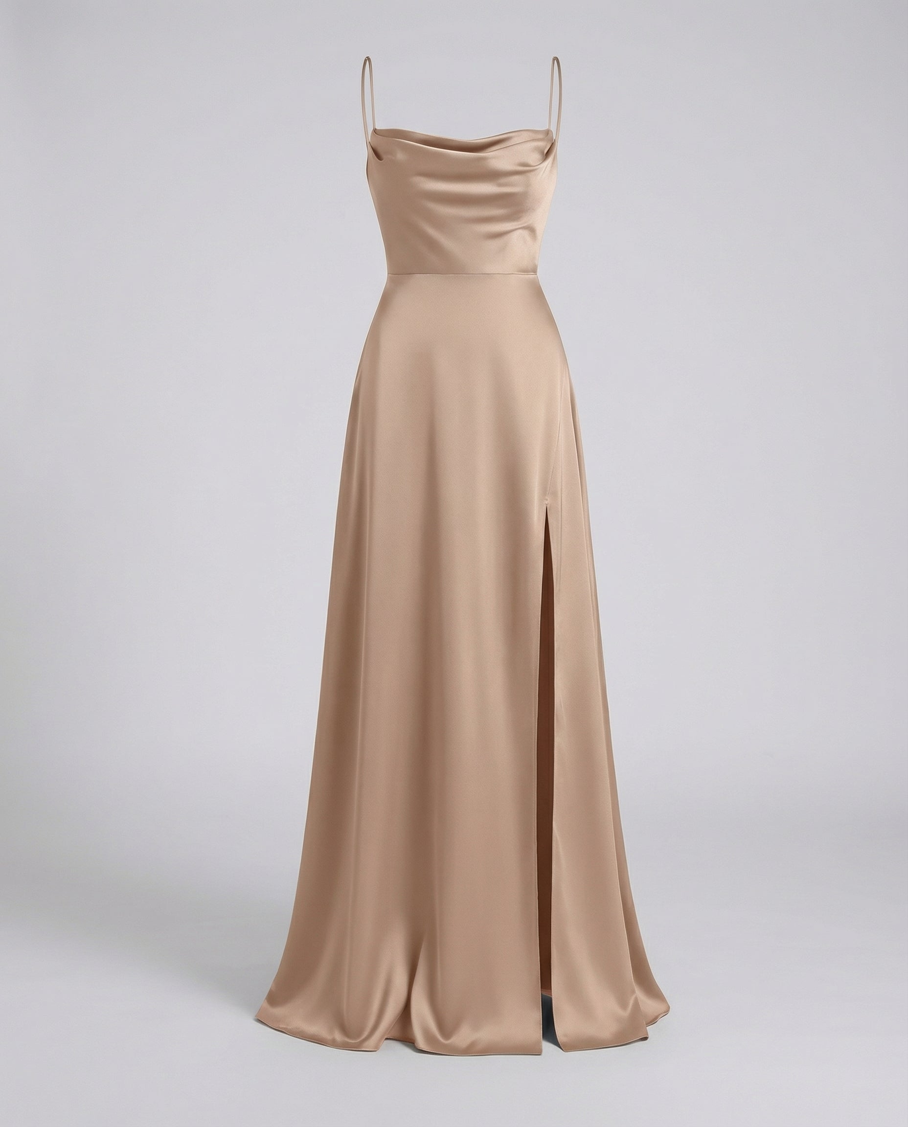 Red Blue Green Pink Brown White Black Maxi Dress for Women with Leg Split