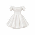 Satin Off-Shoulder Puff Sleeve Mini Dress for Women | Occasion