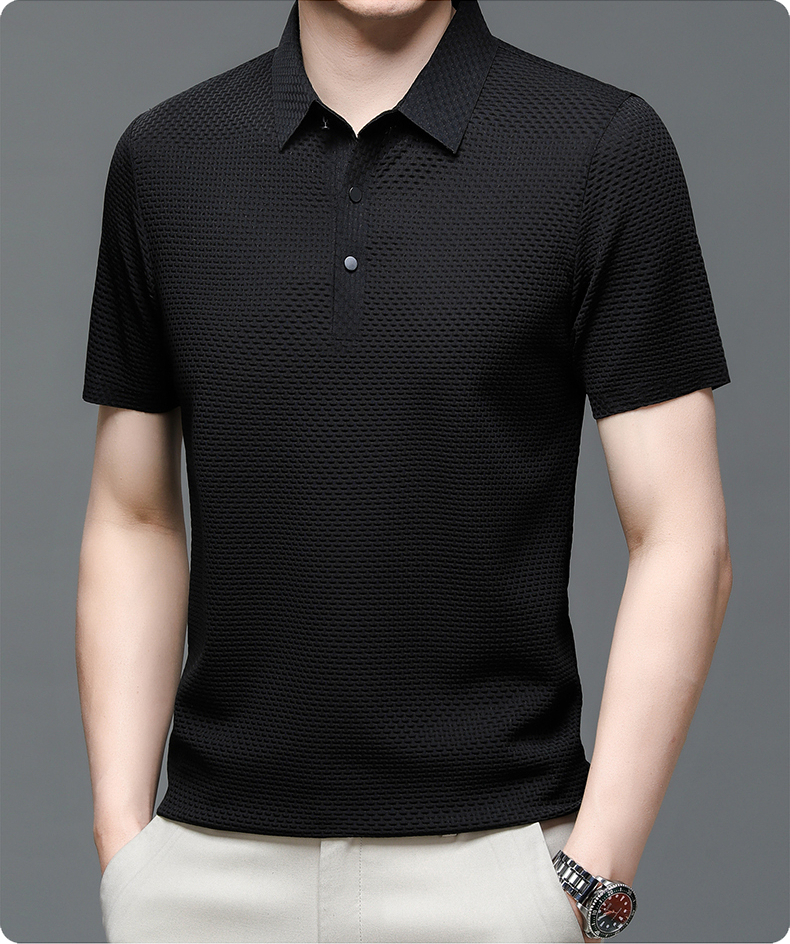 Mesh Short Sleeve Polo Shirt for Men | Breathable Fabric for Sport