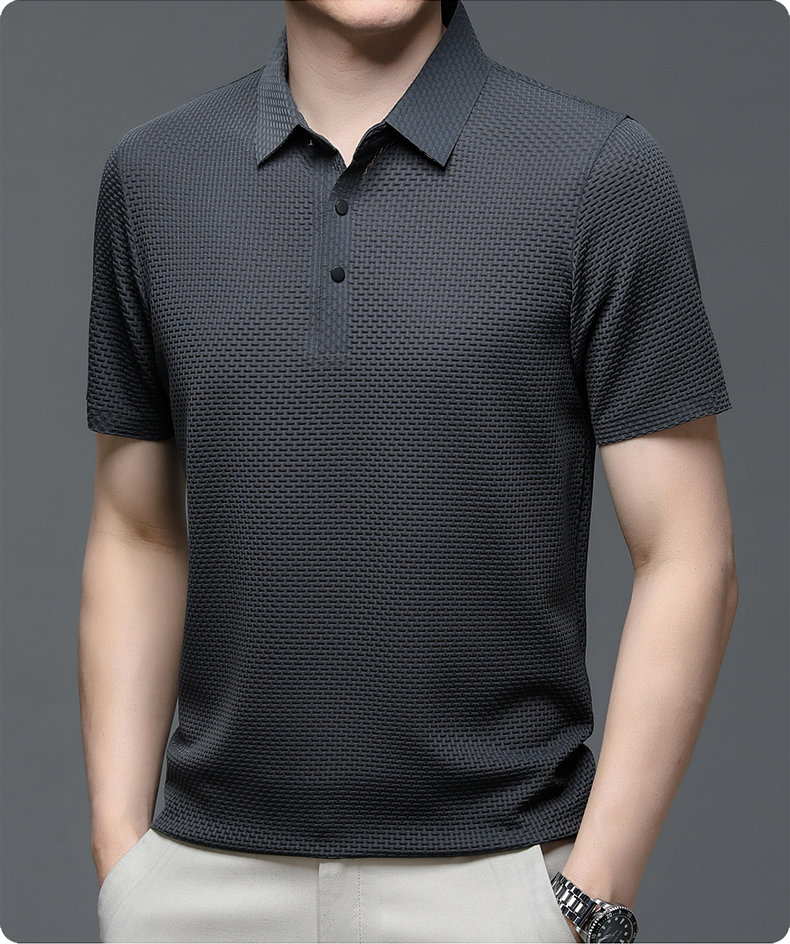 Mesh Short Sleeve Polo Shirt for Men | Breathable Fabric for Sport