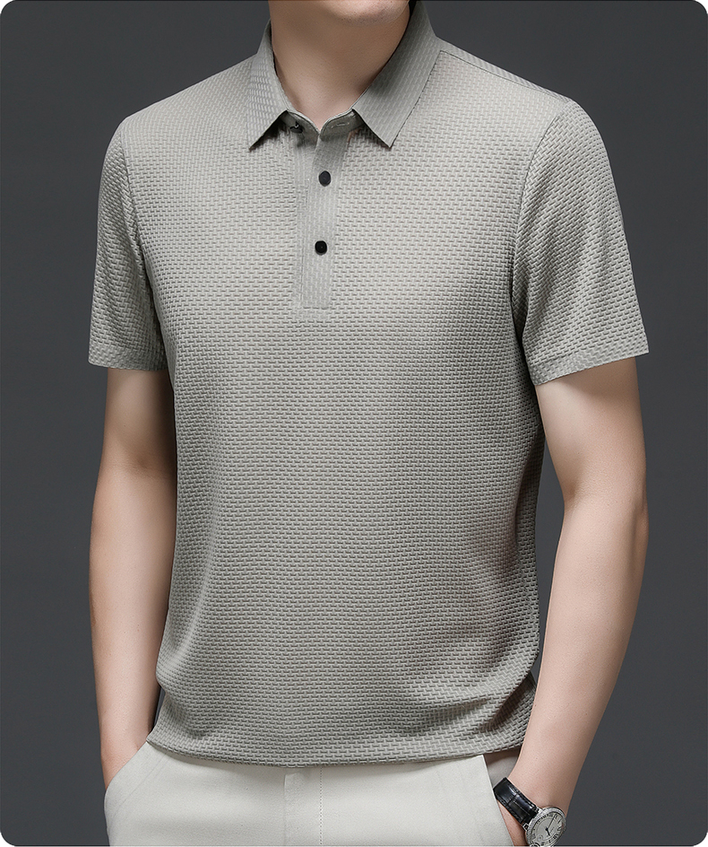 Mesh Short Sleeve Polo Shirt for Men | Breathable Fabric for Sport