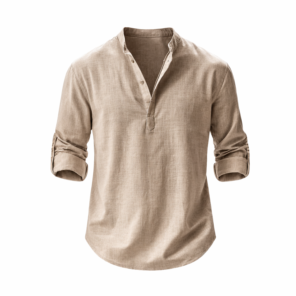 Relaxed Fit Long Sleeve Shirt for Men