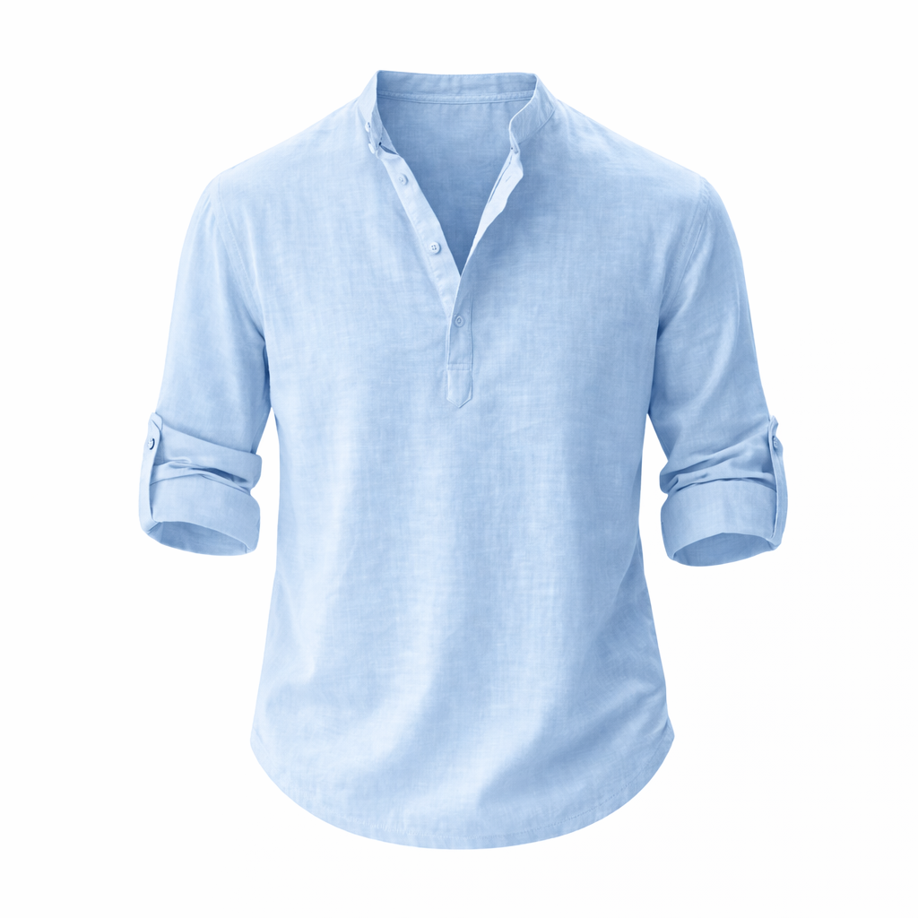 Relaxed Fit Long Sleeve Shirt for Men