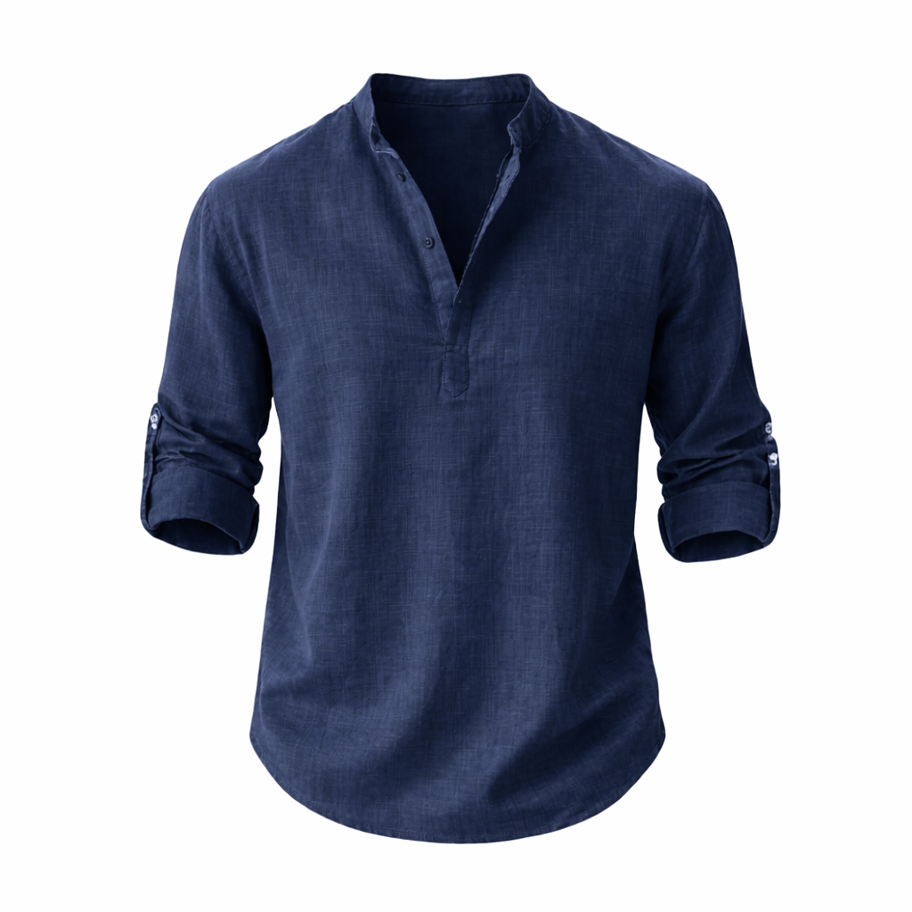 Relaxed Fit Long Sleeve Shirt for Men