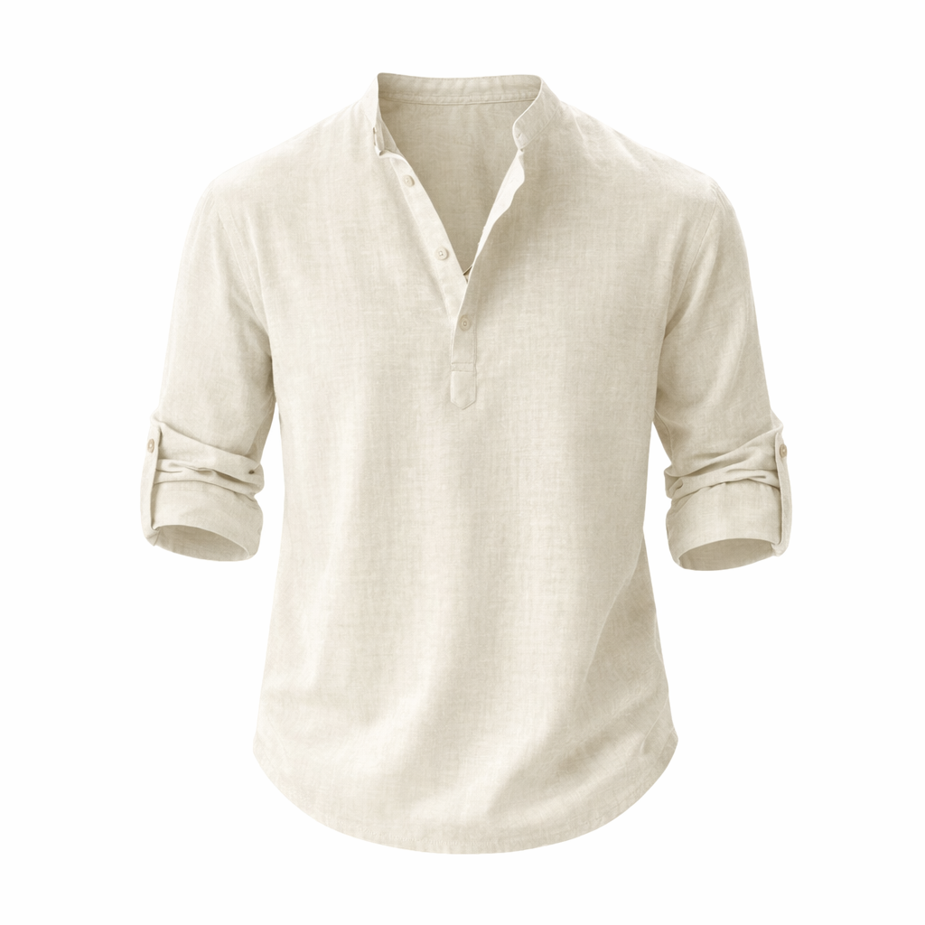 Relaxed Fit Long Sleeve Shirt for Men