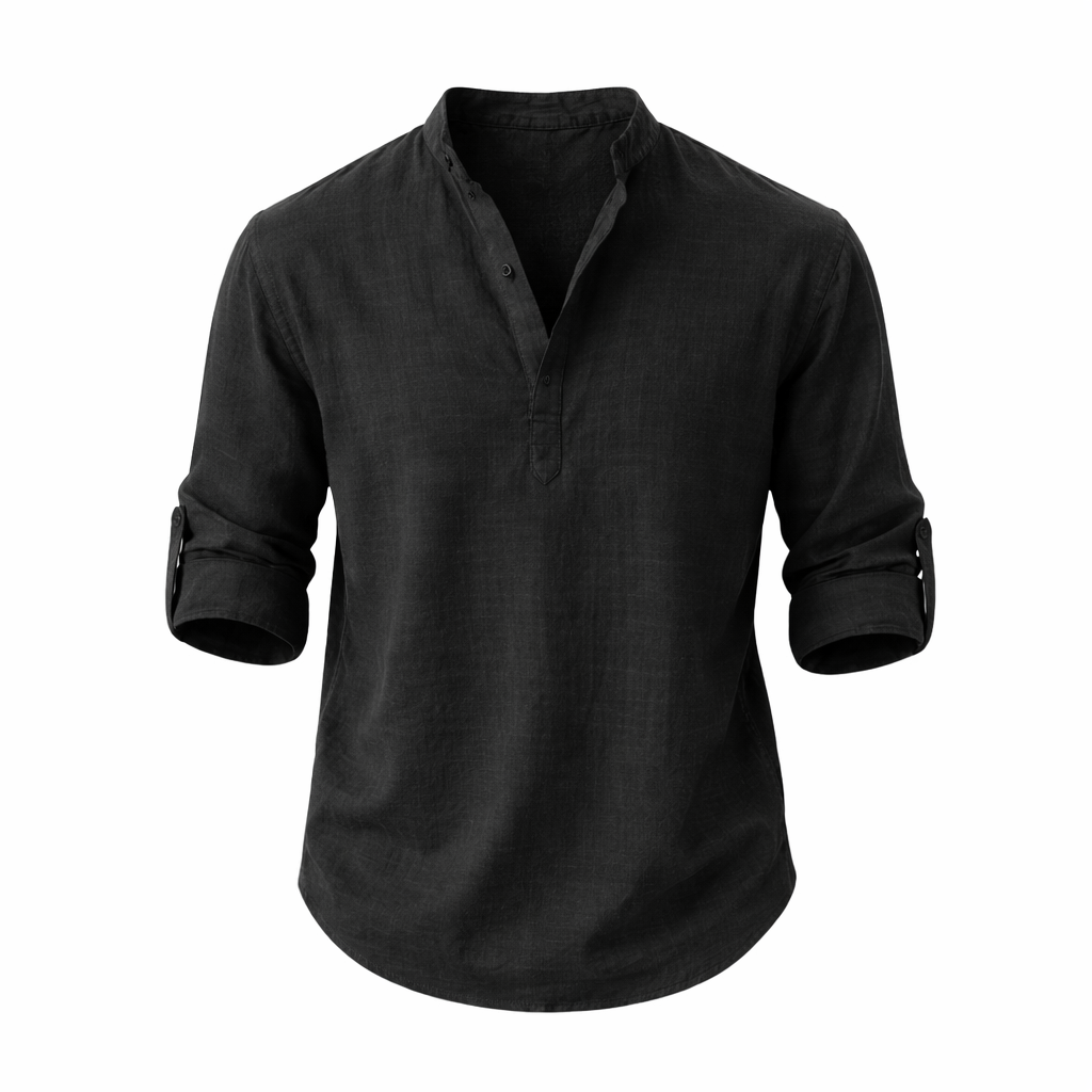 Relaxed Fit Long Sleeve Shirt for Men