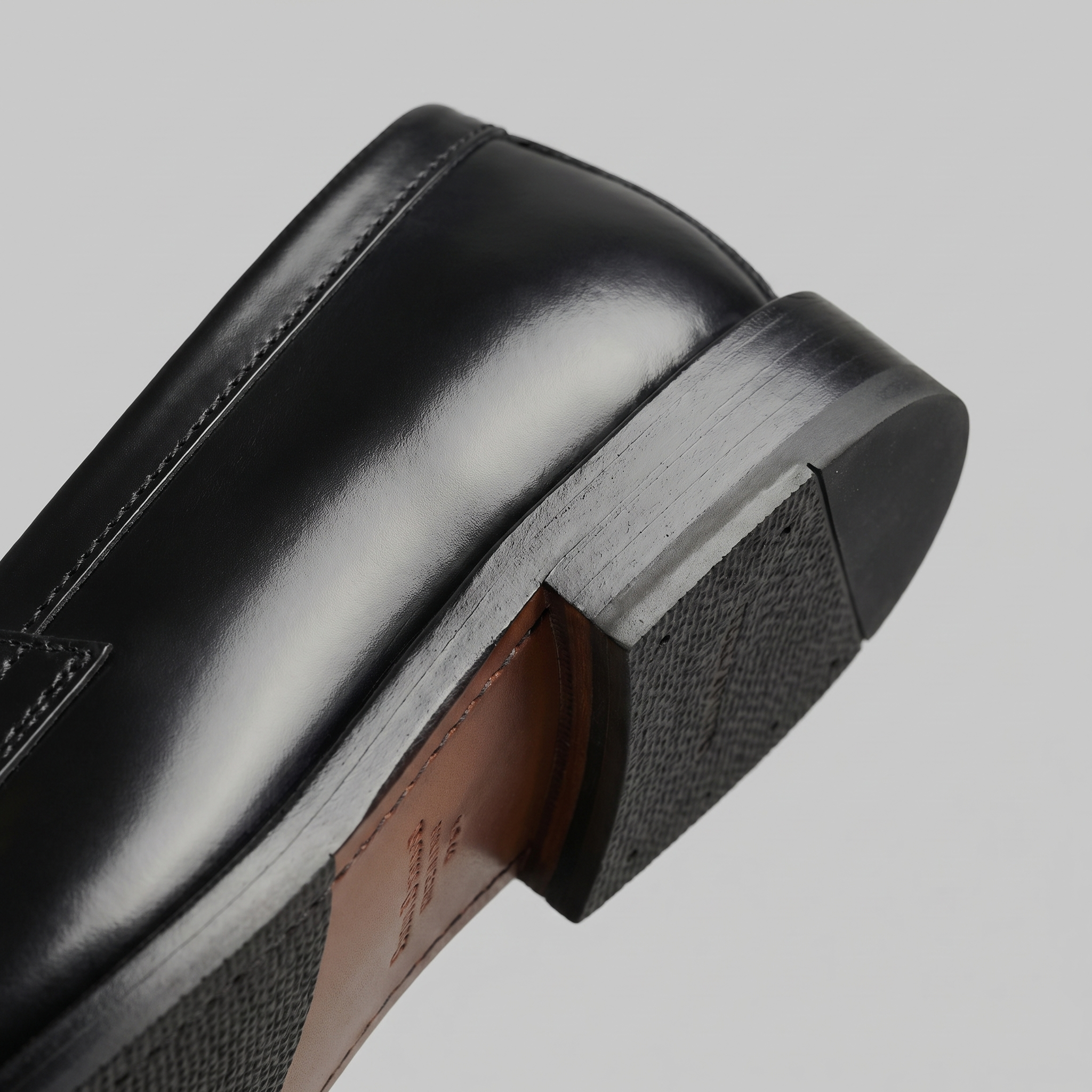 Black Leather Penny Loafers for Men | Slip-On Casual