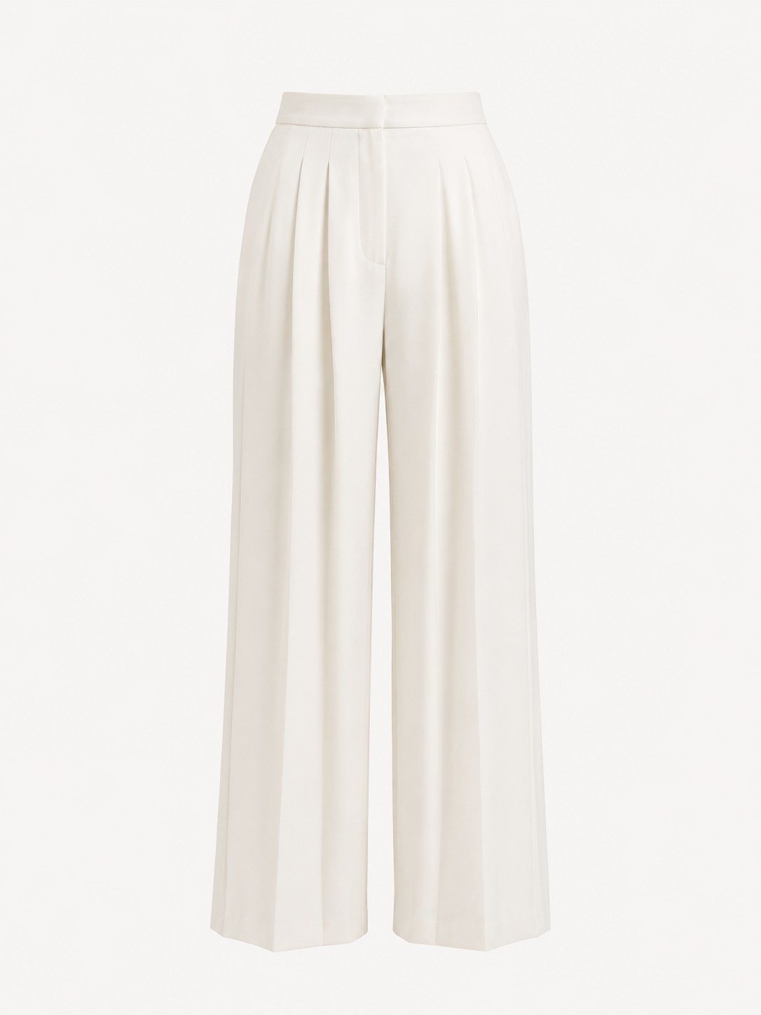 High Waist Wide Leg Pleated Trousers for Women