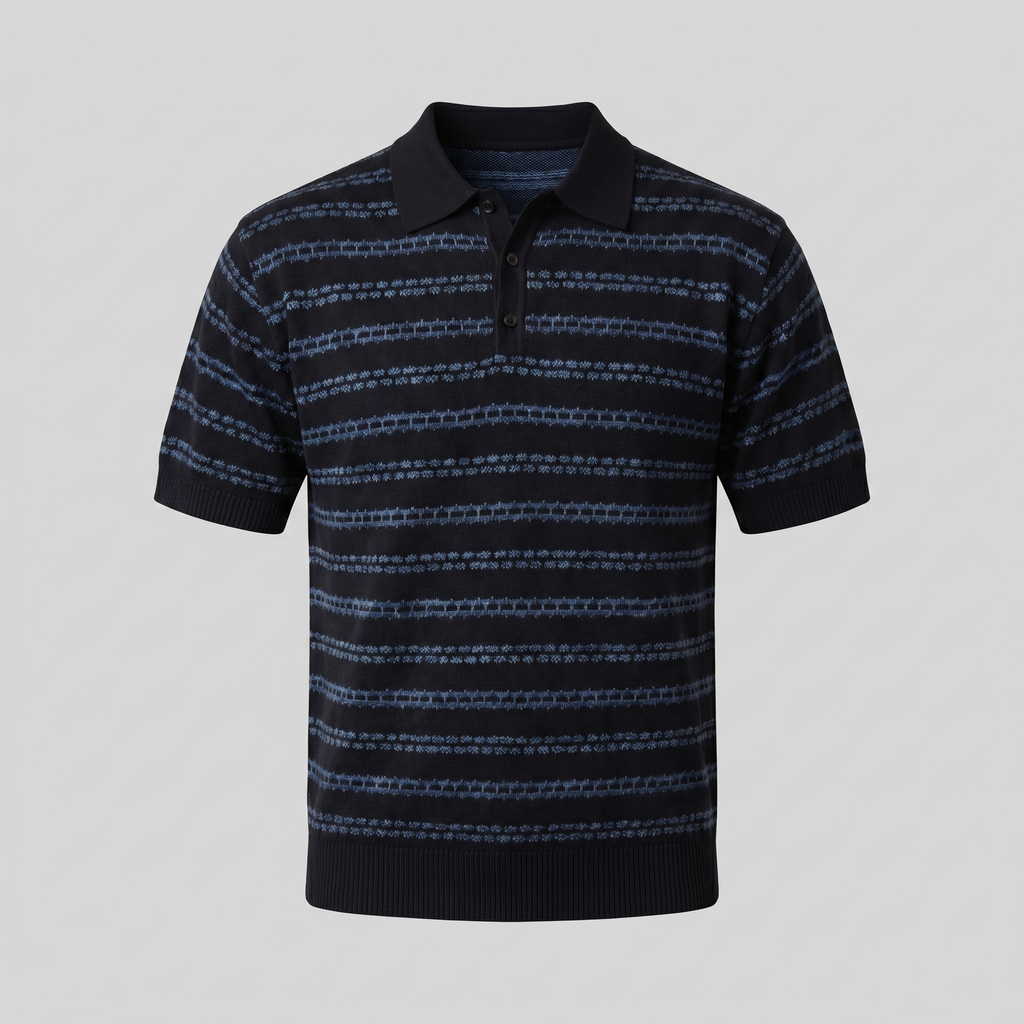 Striped Tailored Fit Polo Shirt for Men