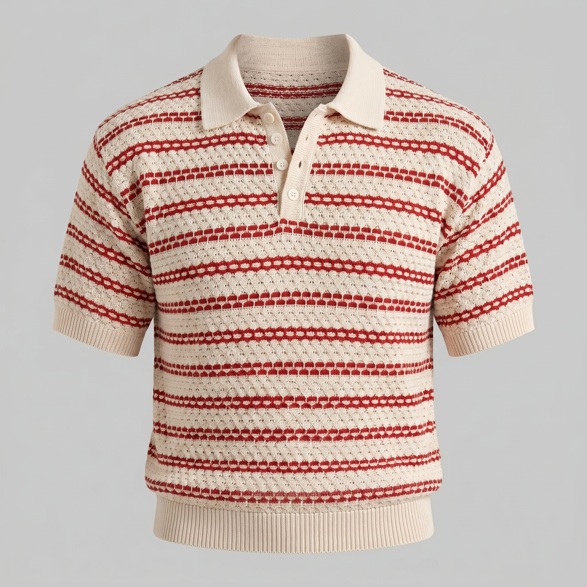 Striped Tailored Fit Polo Shirt for Men