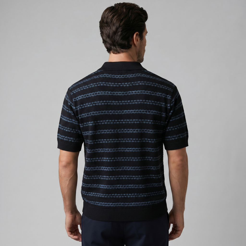 Striped Tailored Fit Polo Shirt for Men