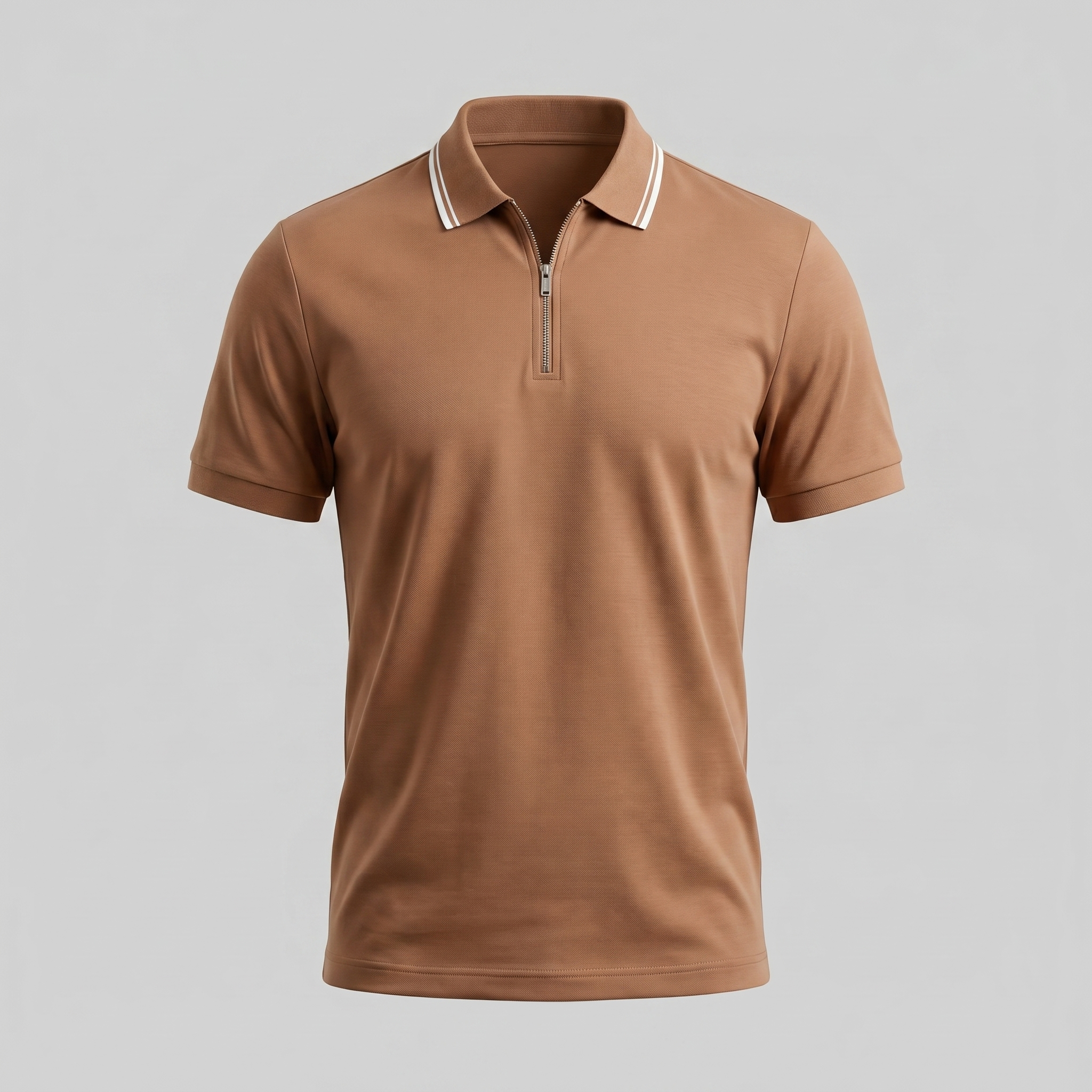 Short Sleeve Zip Polo Shirt for Men | Casual Everyday Fit