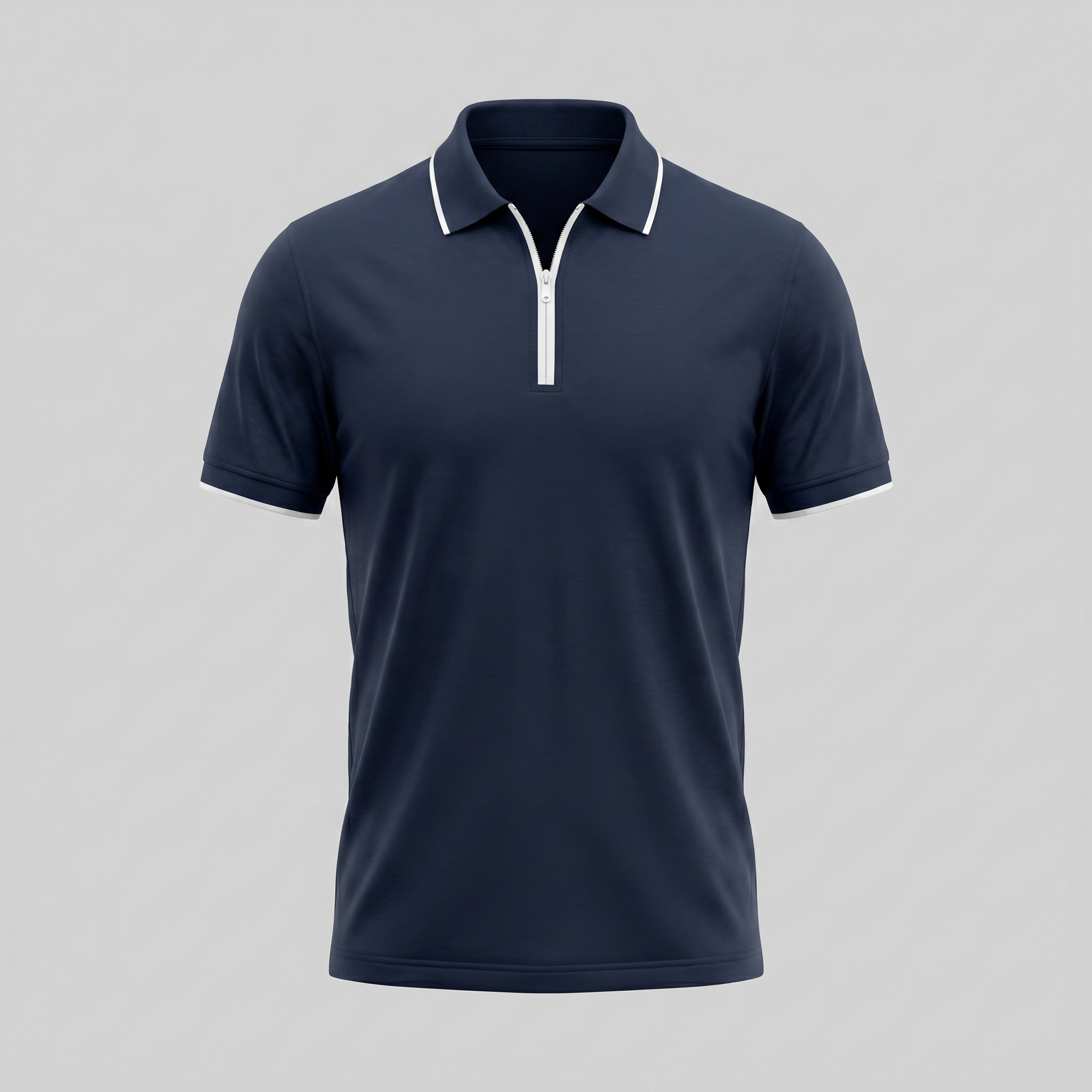 Short Sleeve Zip Polo Shirt for Men | Casual Everyday Fit