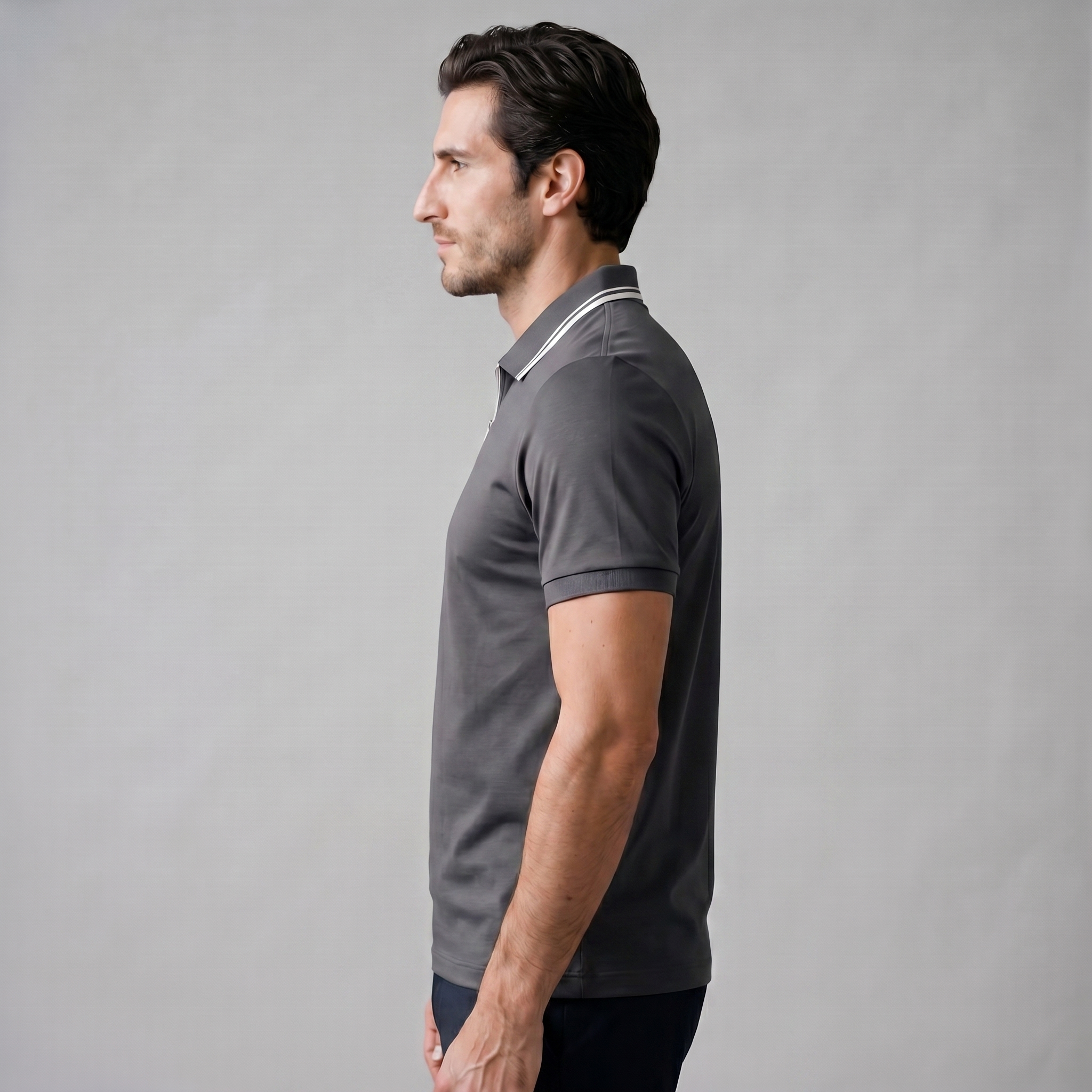 Short Sleeve Zip Polo Shirt for Men | Casual Everyday Fit