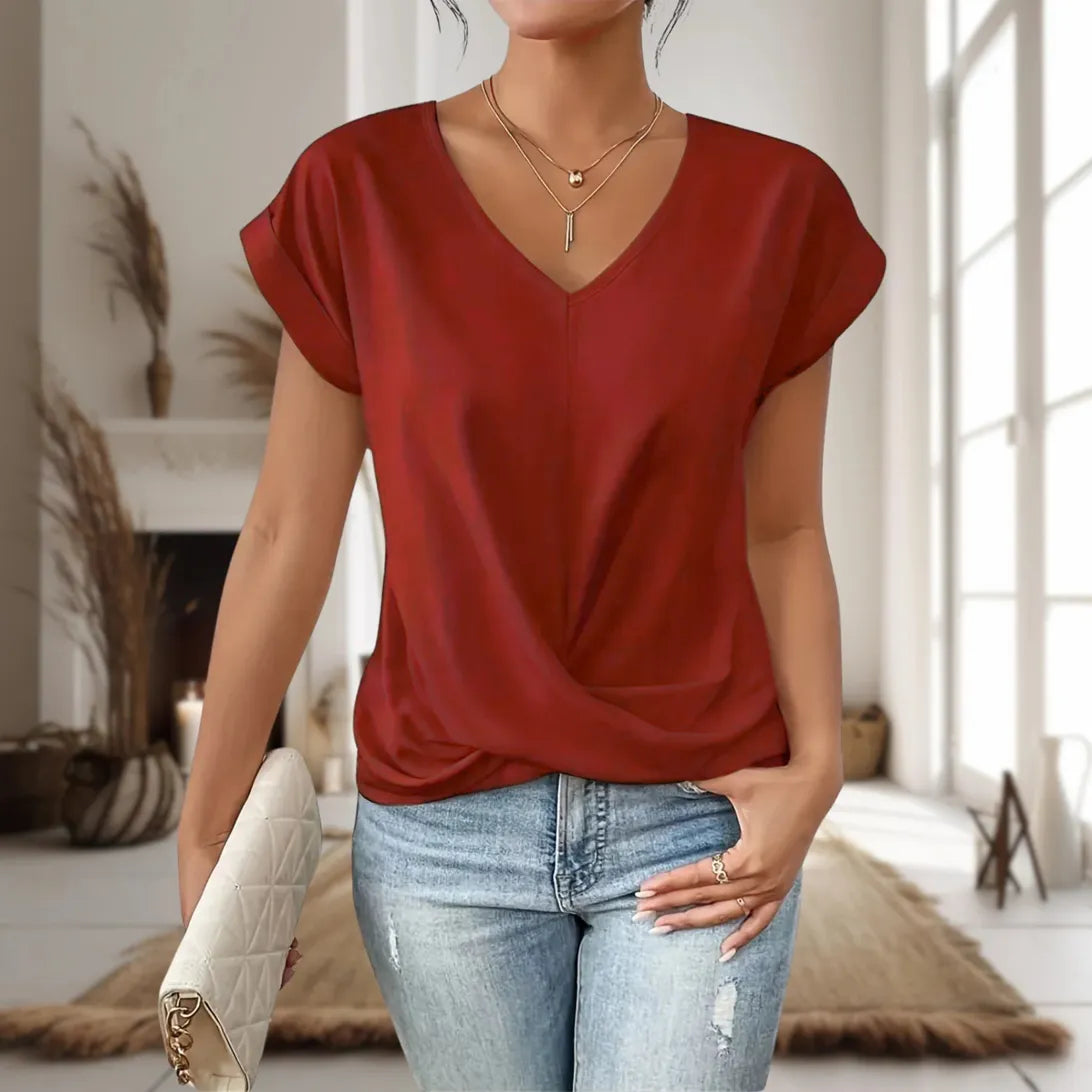 Sweetheart Neck T-Shirt for Women | Lightweight Summer Top