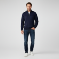 Men's Half-Zip Sweater – Stylish Henry Collar and Casual Comfort