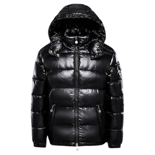 Black Quilted Insulated Jacket with Slim Fit for Men | Winter Outerwear
