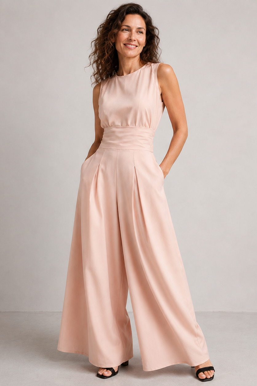 Sleeveless Wide Leg Two-Piece Set for Women | Summer Holiday
