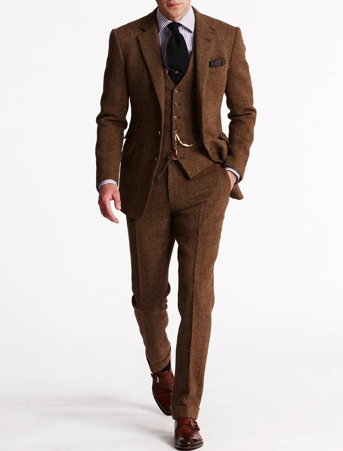 Slim Fit Tailored Blazer and Pants Two Piece Set for Men | Business Wear