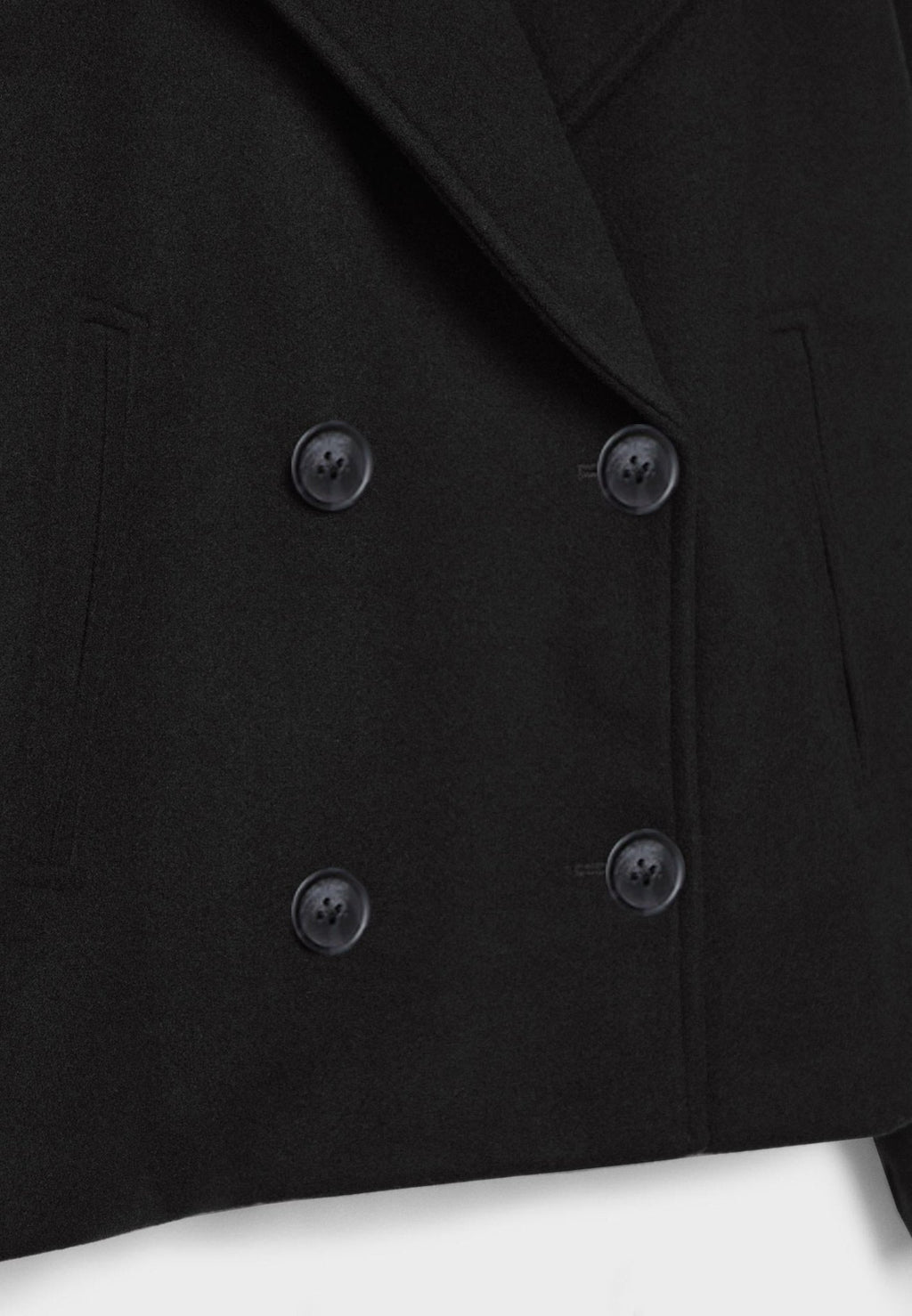 Women's Coat | Short Straight Double-Breasted Style
