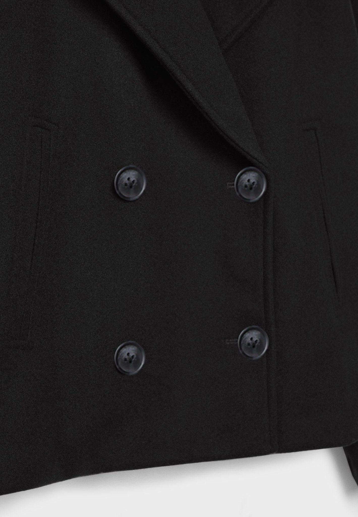 Women's Coat | Short Straight Double-Breasted Style