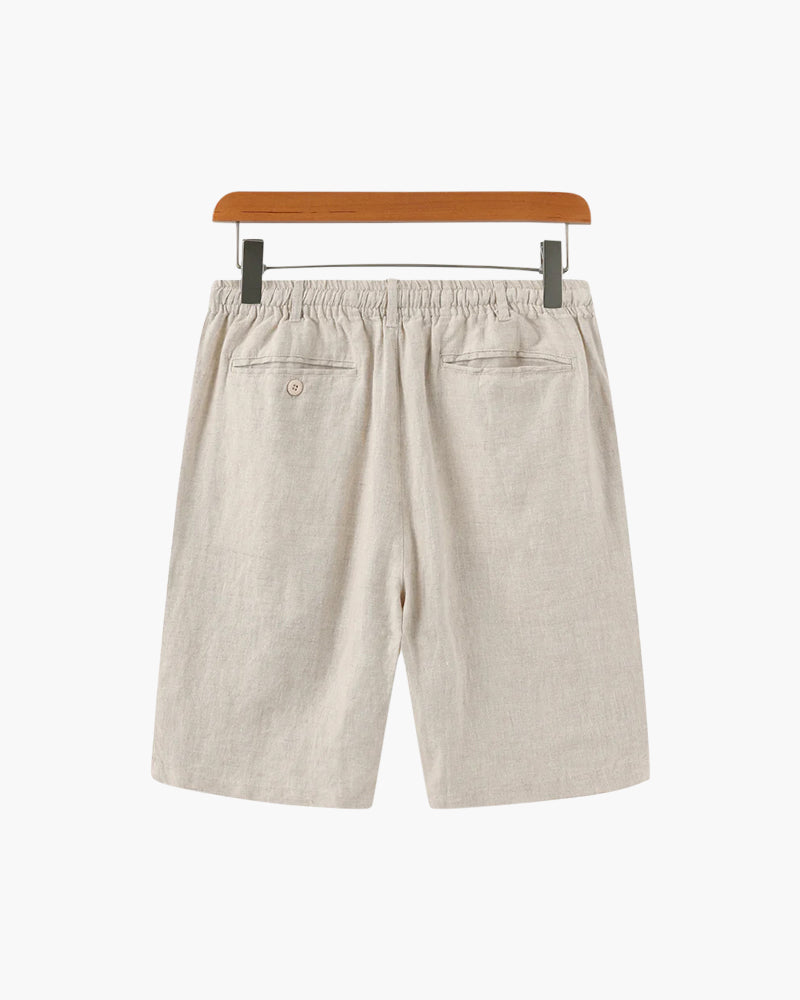 Linen Straight Fit Shorts for Men | Summer Casual