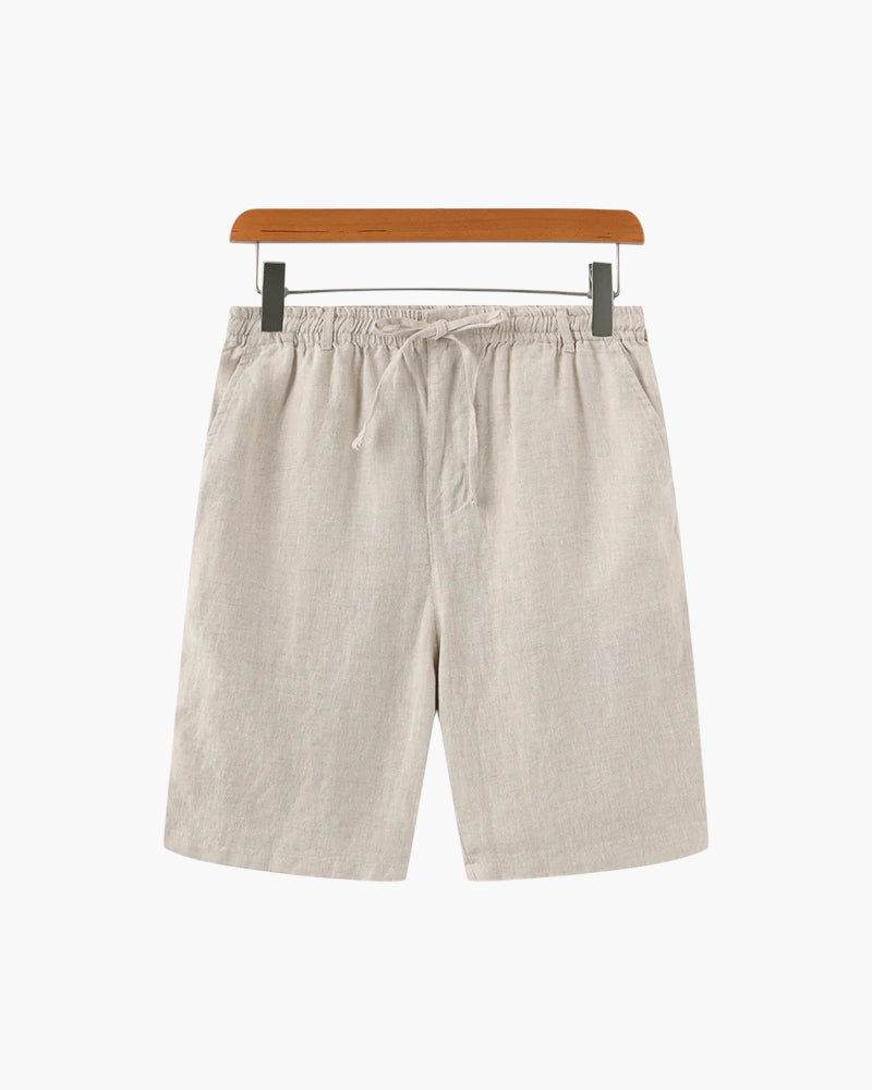 Linen Straight Fit Shorts for Men | Summer Casual