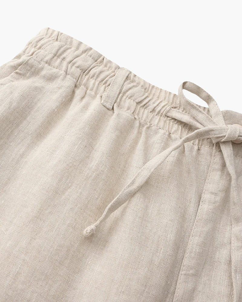 Linen Straight Fit Shorts for Men | Summer Casual