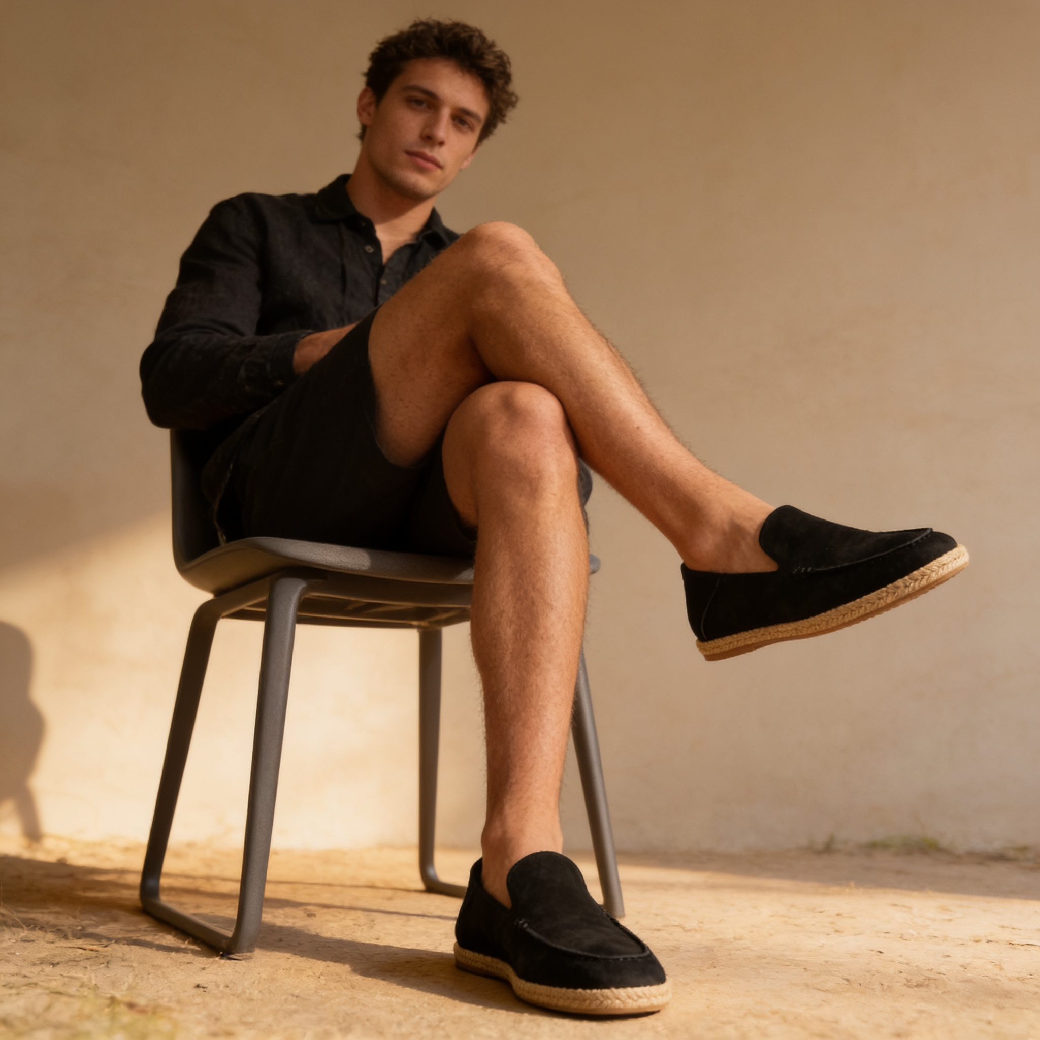 Suede Espadrille Loafers for Men | Summer Casual Slip-On