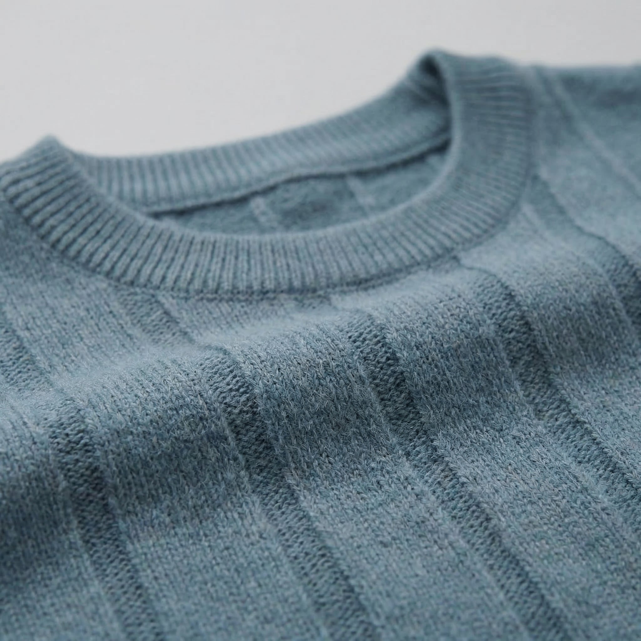 Ribbed Knit Long Sleeve T-Shirt for Men