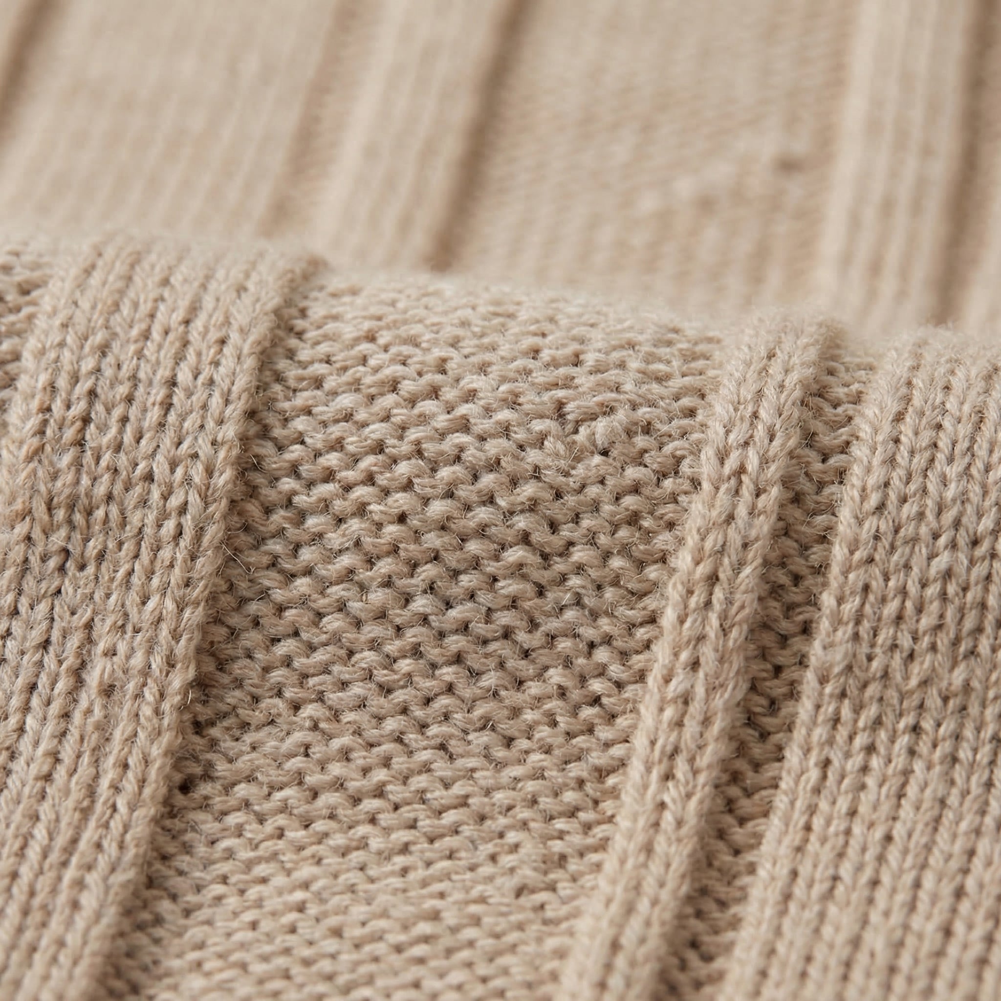 Ribbed Knit Long Sleeve T-Shirt for Men