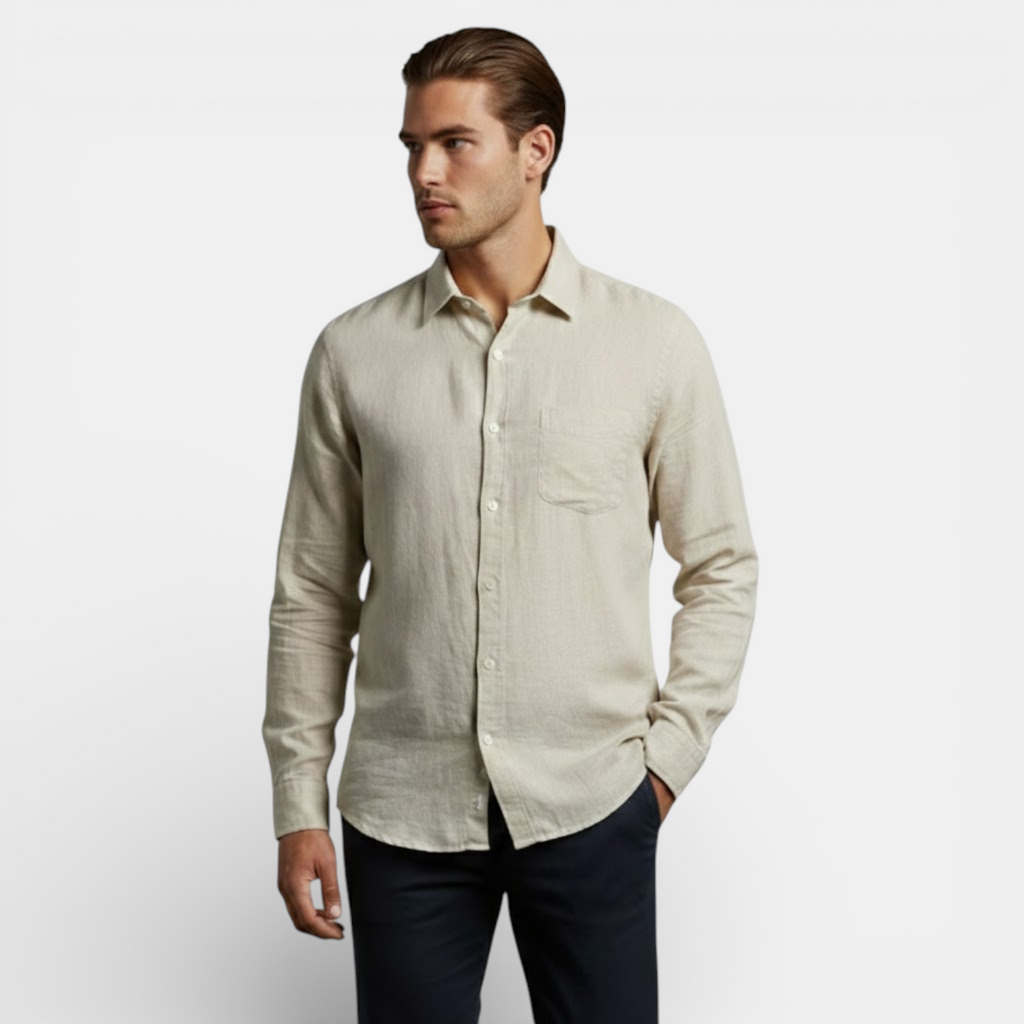 Breathable Long Sleeve Linen Shirt for Men | Summer