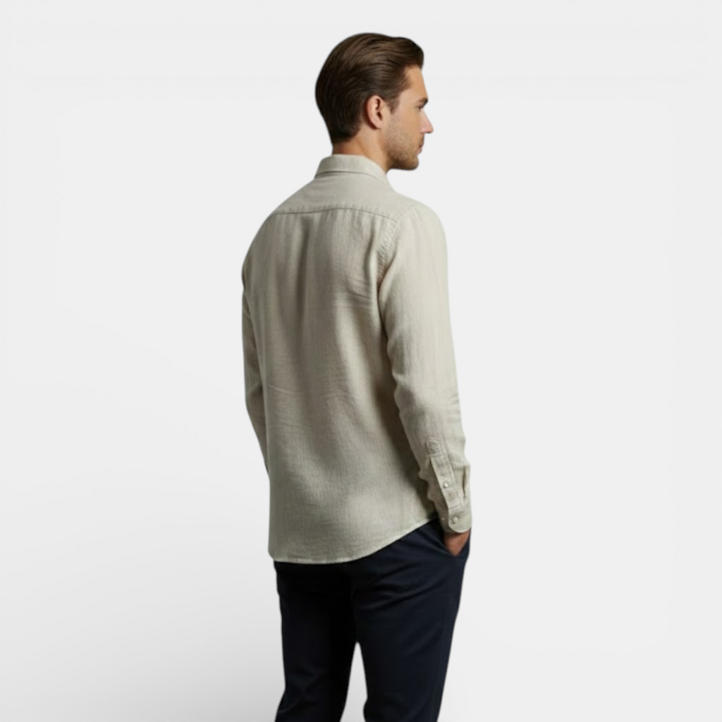 Breathable Long Sleeve Linen Shirt for Men | Summer
