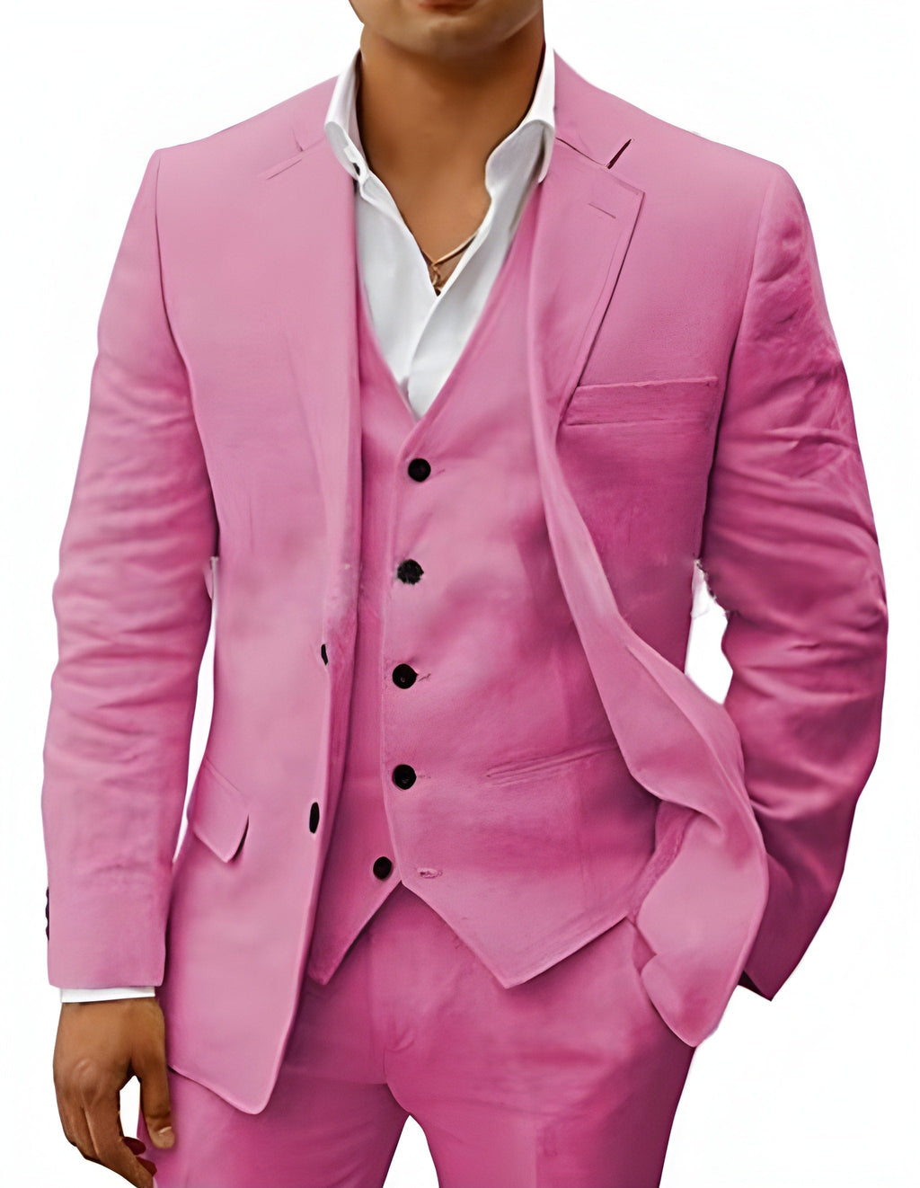 Notch Lapel Single Breasted Three Piece Suit for Men | Wedding Formal Wear