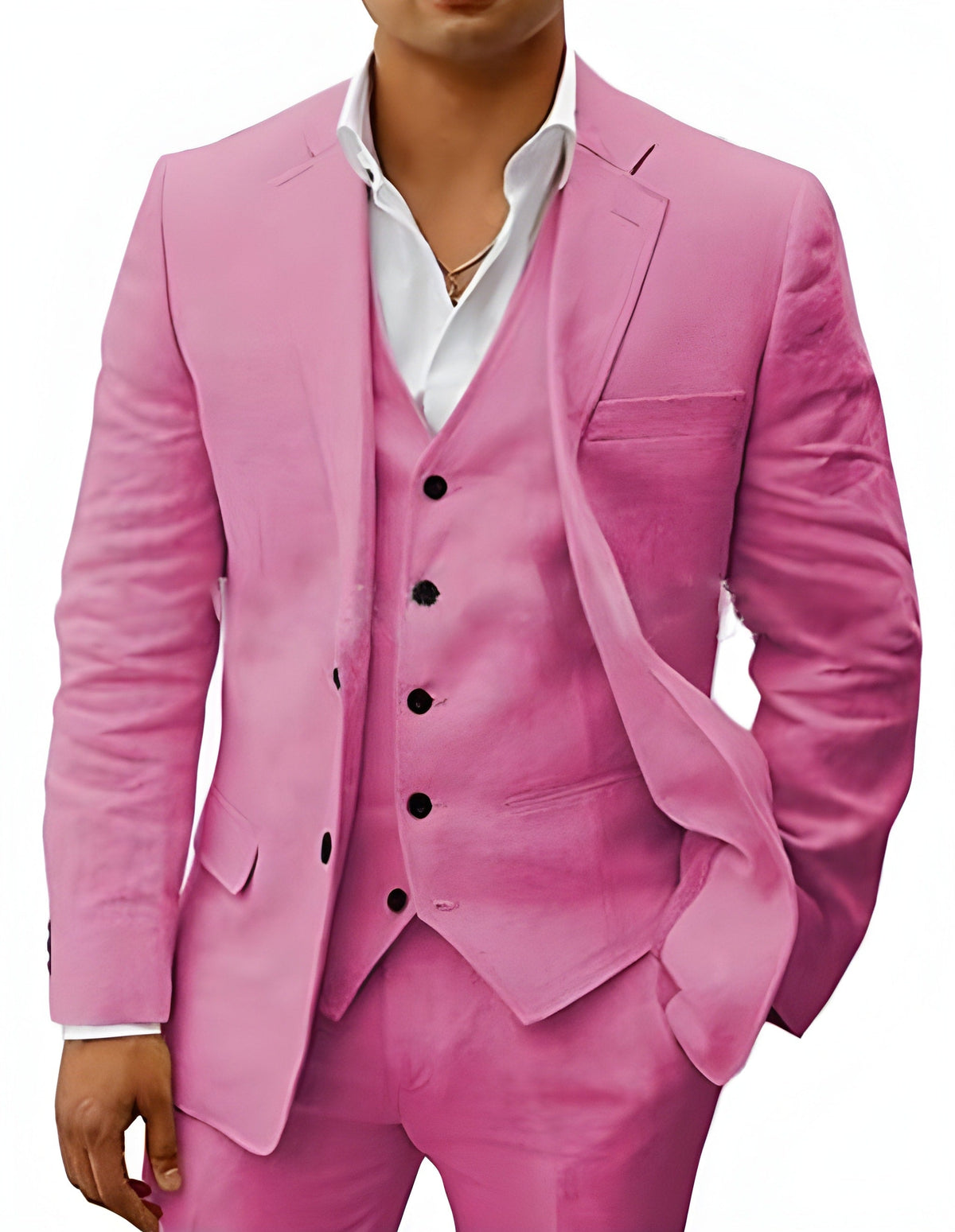 Notch Lapel Single Breasted Three Piece Suit for Men | Wedding Formal Wear