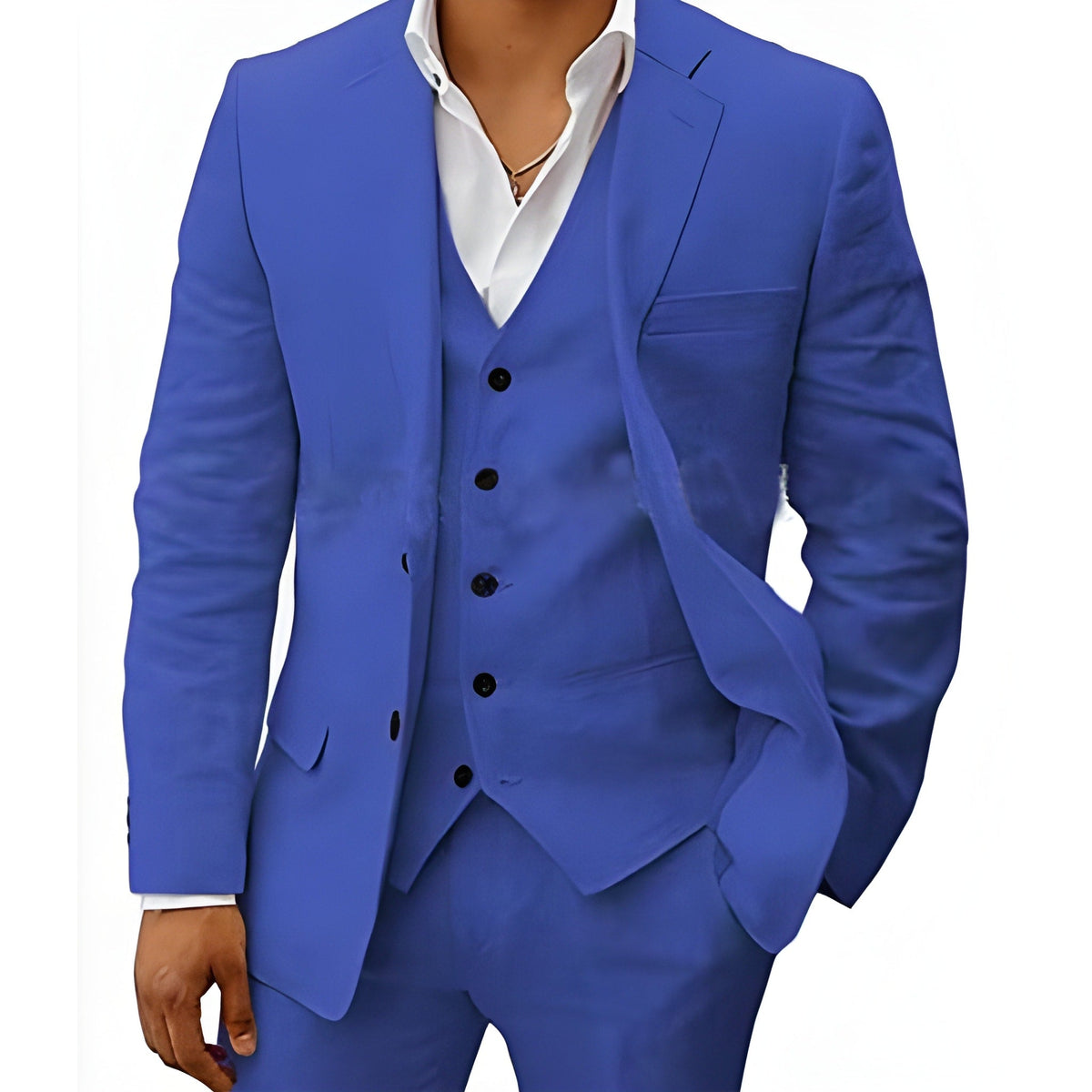 Notch Lapel Single Breasted Three Piece Suit for Men | Wedding Formal Wear