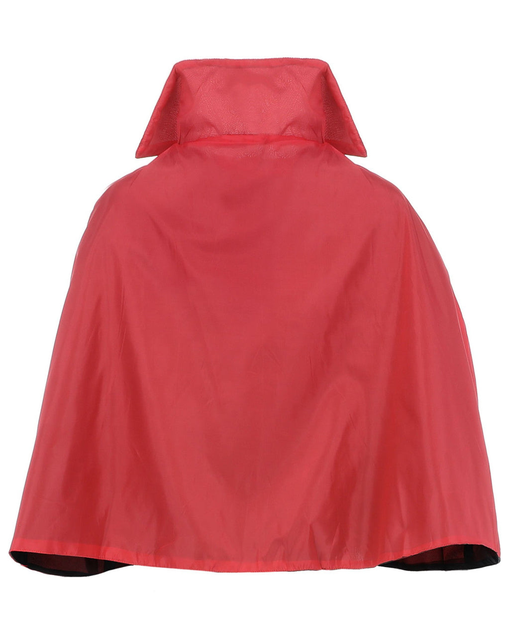 Black and Red Reversible Vampire Halloween Cape with Stand Collar for Kids