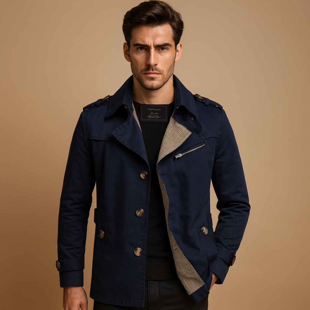 Men's Waterproof Trench Coat | Classic Long Raincoat