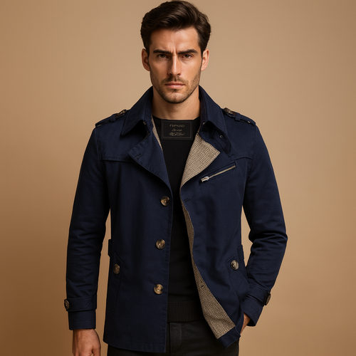 Men's Waterproof Trench Coat | Classic Long Raincoat