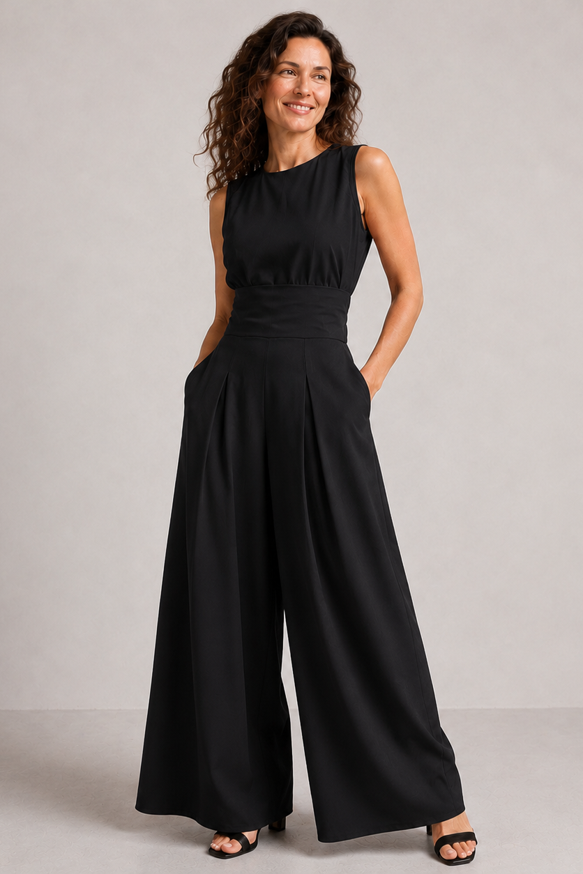 Sleeveless Wide Leg Two-Piece Set for Women | Summer Holiday